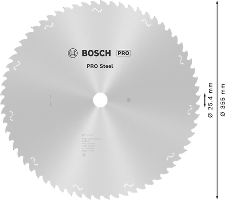 Bosch PRO stål cirkelsågblad 355 mm T66.