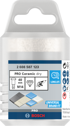 Bosch PRO keramisk torrkärnskärare 40×35×14 mm.