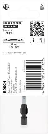 Bosch PRO dubbelsidigt T30 slagborr 65 mm.