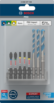 Bosch PRO Impact 8-delars blandad borr- och bitssats.