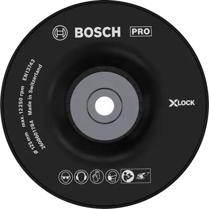 Bosch PRO stödrondell hård 125 mm för vinkelslipmaskiner.