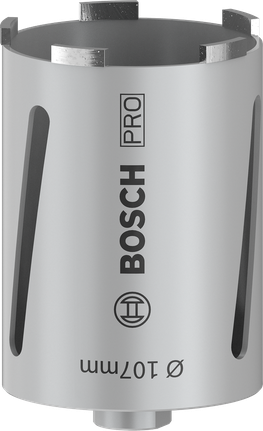 Bosch PRO Kärnavbitare torr 107 mm med G 1/2-tums skaft.