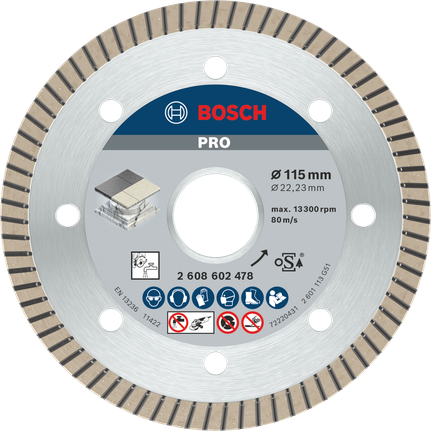 Bosch PRO keramisk diamantskiva 115 mm för kakelkapning.