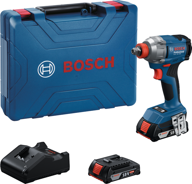 Bosch GDX 18V-285 slagskruvdragarset med väska.