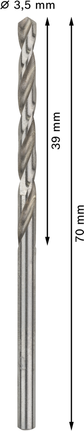 Bosch PRO Metal HSS-G spiralborr 3,5 mm diameter.