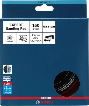 Bosch EXPERT Multihålsslipplatta 150 mm medium.