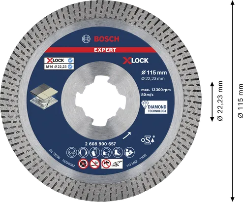 Bosch EXPERT HardCeramic X-LOCK diamantkapskiva.