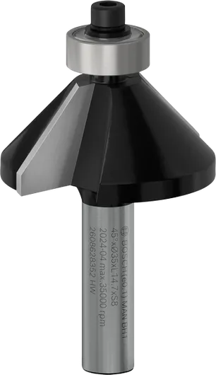 Bosch PRO-fräs Fasning 45° skaft 8 mm.