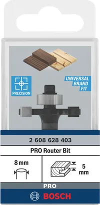 Bosch PRO-fräs med spårfräs, 8 mm skaft.