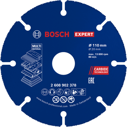 Bosch EXPERT Multimaterial-kapskiva i hårdmetall, 110 mm.