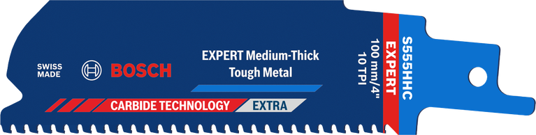 Bosch EXPERT S555HHC-blad för sågning av medeltjock till seg metall.
