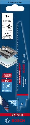 Bosch EXPERT S 957 CHM tigersågblad för krävande fordonsbärgning.