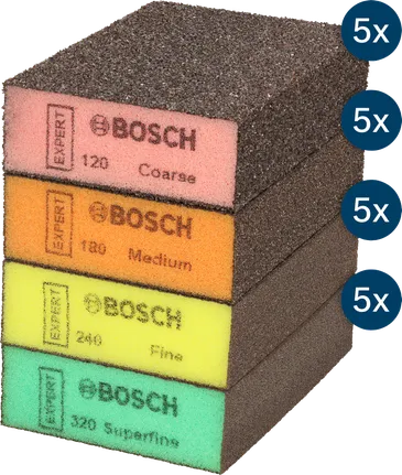 Bosch EXPERT S471 slipklossset, grov till superfin.