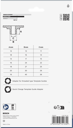 Bosch PRO mallguideset metriskt 9 delar.