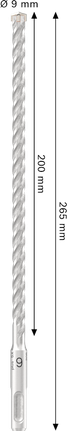 Bosch PRO SDS plus-5X hammarborr, 9x200x265 mm.