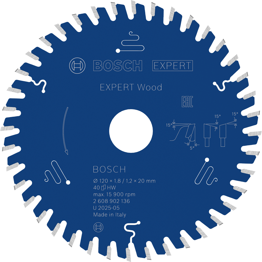 Bosch EXPERT Träcirkelsågklinga 120 mm T40.