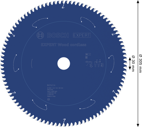 Bosch EXPERT Wood sladdlös cirkelsågklinga, 305 mm.