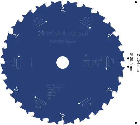 Bosch EXPERT Träcirkelsågklinga 254 mm T24.