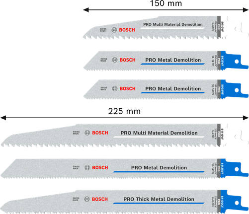 Bosch PRO Rivningsbladssats 6 delar för metall och flera material.