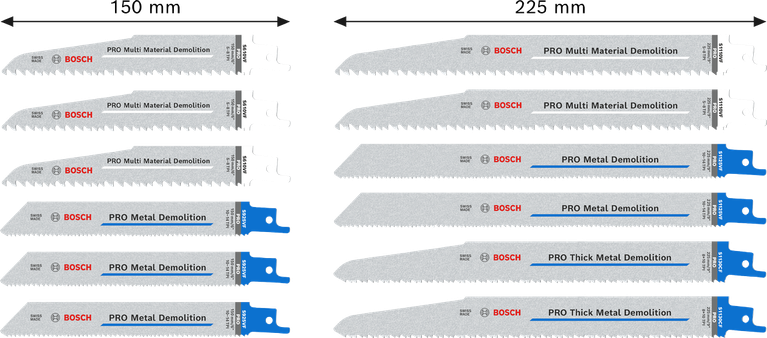 Bosch PRO Rivningsbladssats 12 delar, multimaterial och metall.