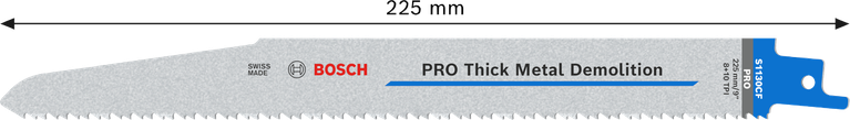 Bosch PRO tjockmetallrivningsblad S1130CF, 225 mm.
