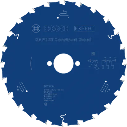 Bosch EXPERT Construct Wood cirkelsågklinga 190 mm T24.