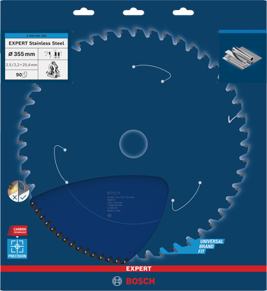 Bosch EXPERT sågblad i rostfritt stål, 355 mm.