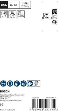 Bosch EXPERT Wood sticksågblad för 2 sidors rengöring T308BO, paket.