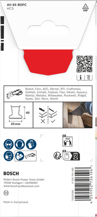 Bosch träkapningsblad Starlock 65×40 mm.