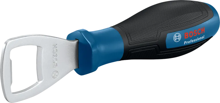 Bosch flasköppnare med ergonomiskt handtag.