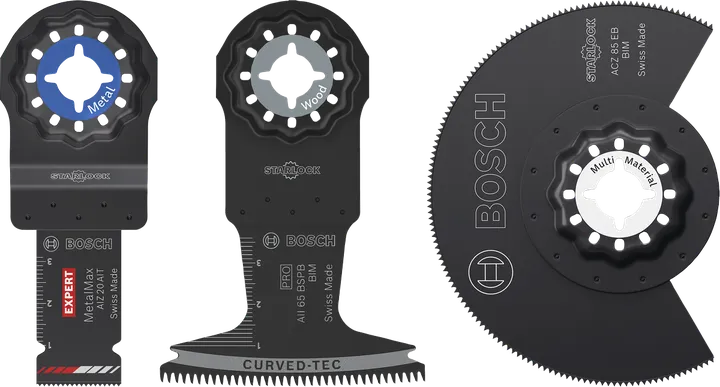 Bosch set för trä och metall, 3 delar Starlock-klingor.