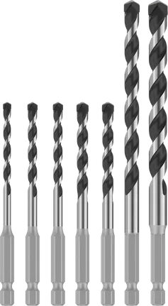 Bosch PRO HEX-5 borrset, 7 delar i blandade storlekar.