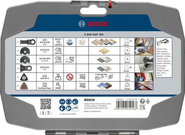 Bosch Renoveringsset 8-delars tillbehörssats för multiverktyg.