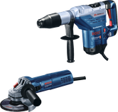 Två Bosch elverktyg.