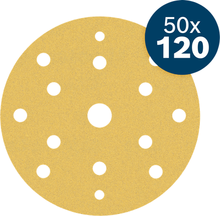 Bosch EXPERT C470 150 mm G120 sandpappersskiva med flera hål.