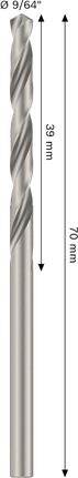 Bosch PRO Metal HSS-G spiralborr 9/64 tum.