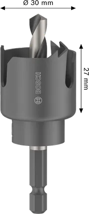 Bosch hålsåg för trä och gips, 30 mm diameter.