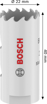 Bosch gängad hålsåg för flera material 22 x 40 mm.
