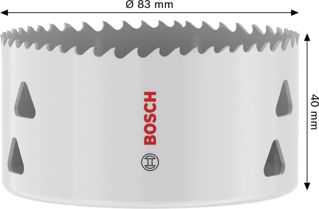 Bosch gängad hålsåg för flera material 83 x 40 mm.