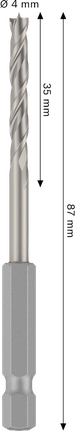 Bosch PRO Trä HSS Brad Point-borr 4 mm.