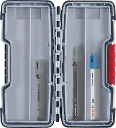 Bosch 30-delars sticksågbladssats för trä och metall.