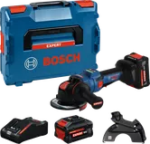 Bosch sladdlös vinkelslipsats med väska och tillbehör.