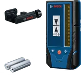 Bosch LR 3 lasermottagare med tång och batterier.