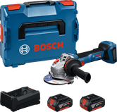 Bosch GWS 18V-11 sladdlös vinkelslip med två batterier.