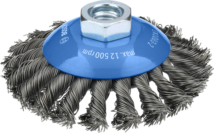 Bosch metallfräsborste 100 x 0,5 mm för vinkelslipmaskiner.