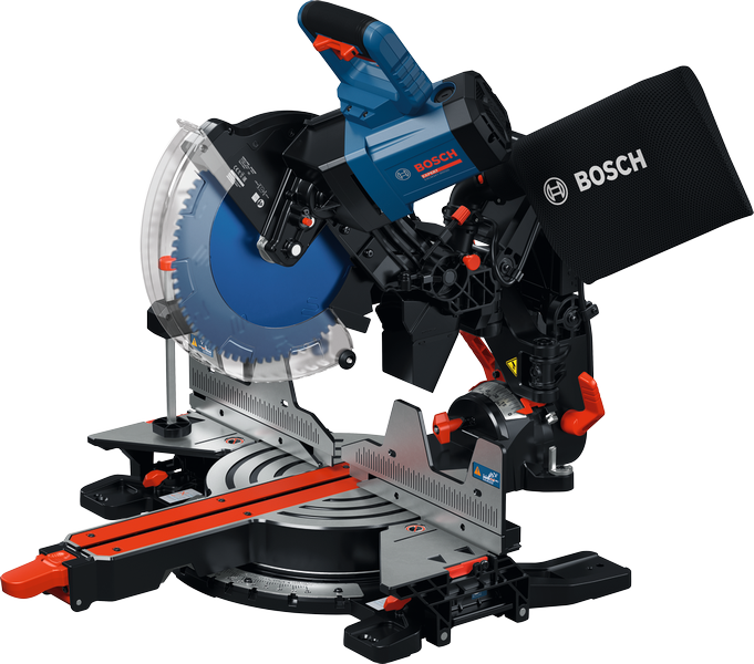 Bosch EXCM341-305GD kap- och geringssåg med dammpåse.