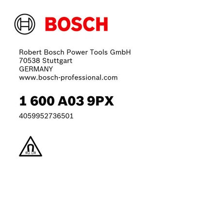 Bosch logo, Postal address, Electronic address, Safety icons