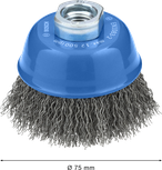 Bosch Metal Clean koppborste 75 mm för vinkelslipmaskiner.