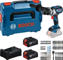 Bosch borrmaskinsats med tillbehör.