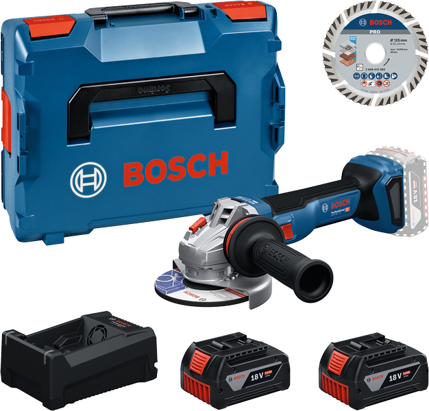 Bosch sladdlös vinkelslipsats.